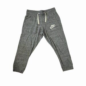 Nike Womens Small Jogger Sweatpants Gray Cotton/Poly Blend